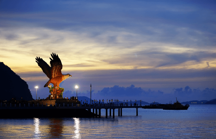 Luxury beachfront resort overlooking clear waters in Langkawi Malaysia